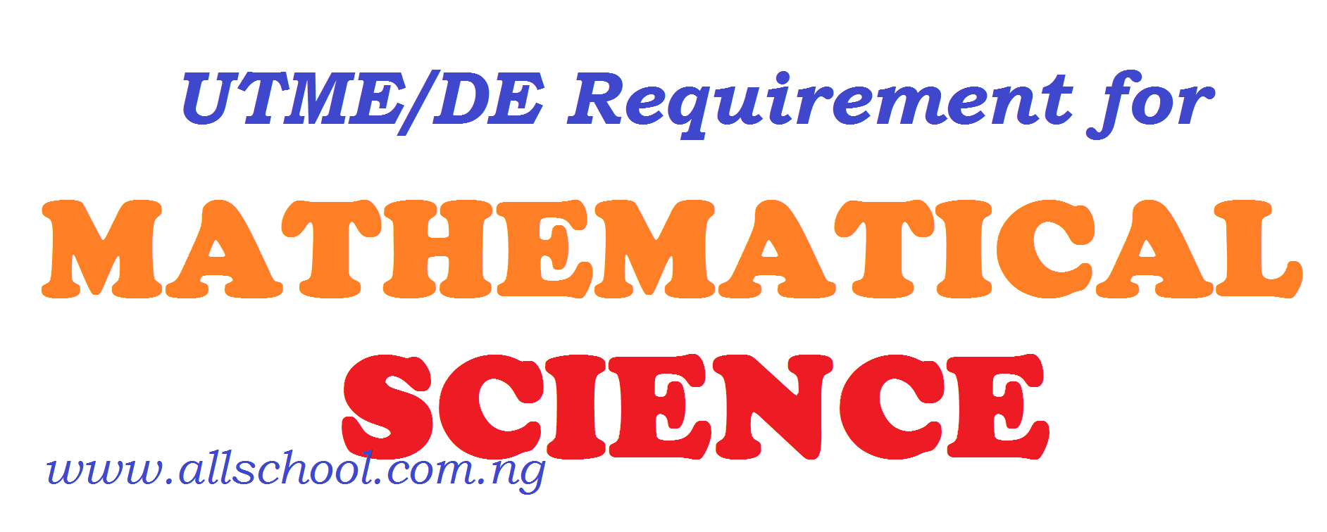 jamb subject combination for Mathematical science