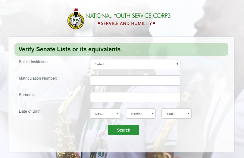 check name in nysc senate list