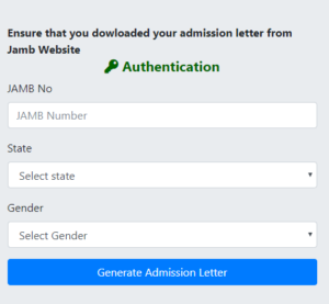 buk unofficial admission letter