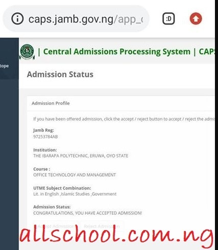 ibarapa poly eruwa admission list