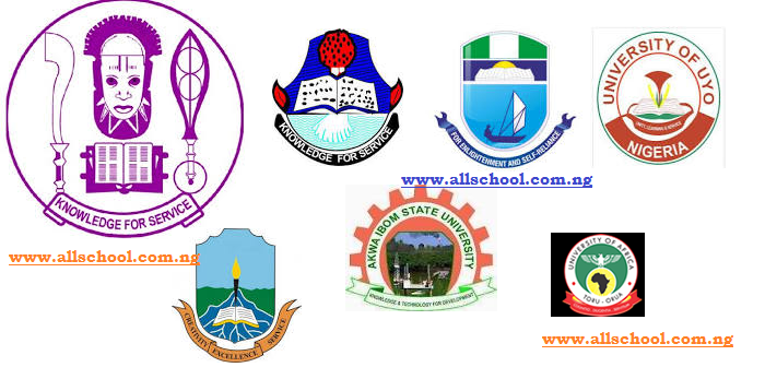 Logos of the seven univesities incorporated into WTUN