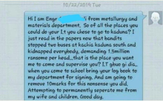 futo-lecturers-message-to-his-student-who-chose-kaduna-for-his-it