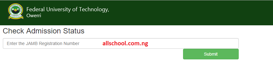 futo supplementary admission list