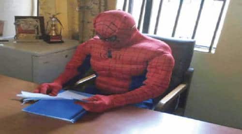 COOU (ANSU) Lecturer Disguises As Spiderman To Teach Students