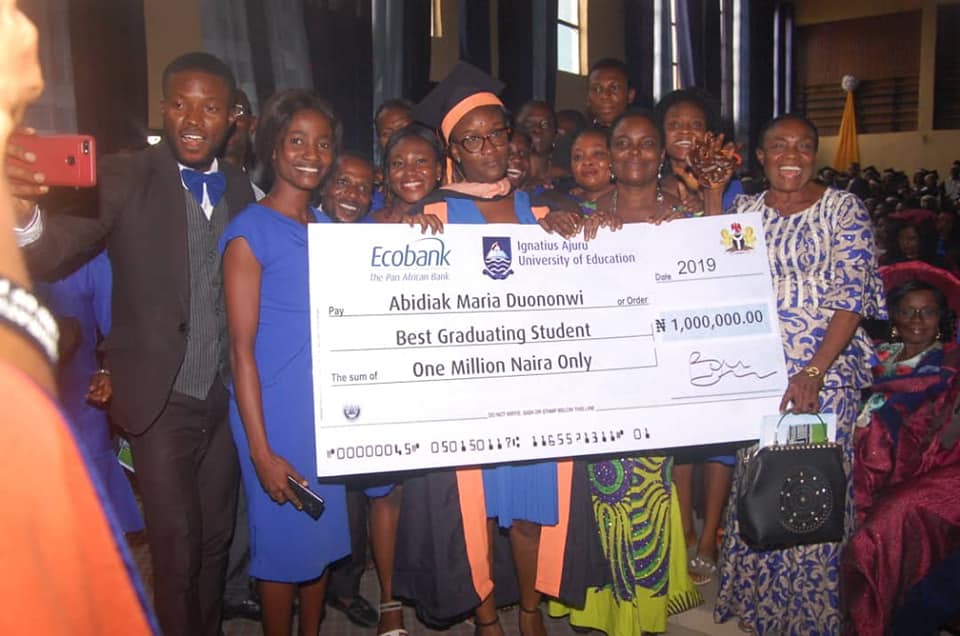 IAUE Awards One Million Naira to best Graduating Student