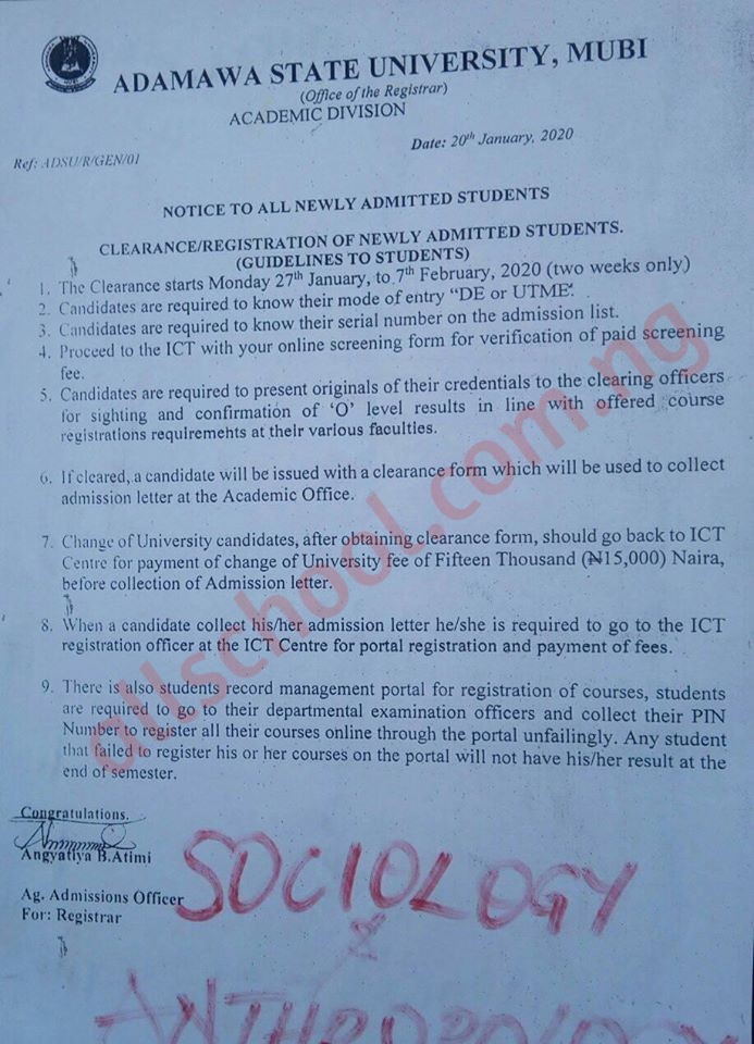 adsu registration procedure