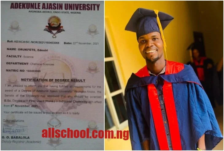Orukpete Edesiri and his result