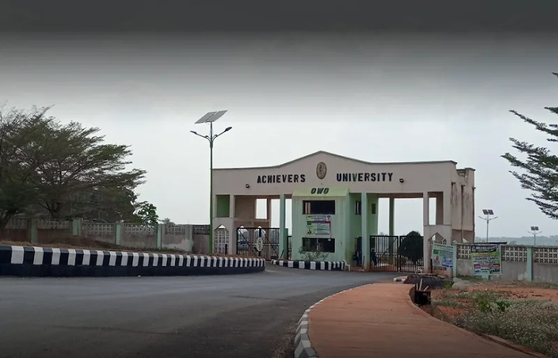 achievers university main entrance