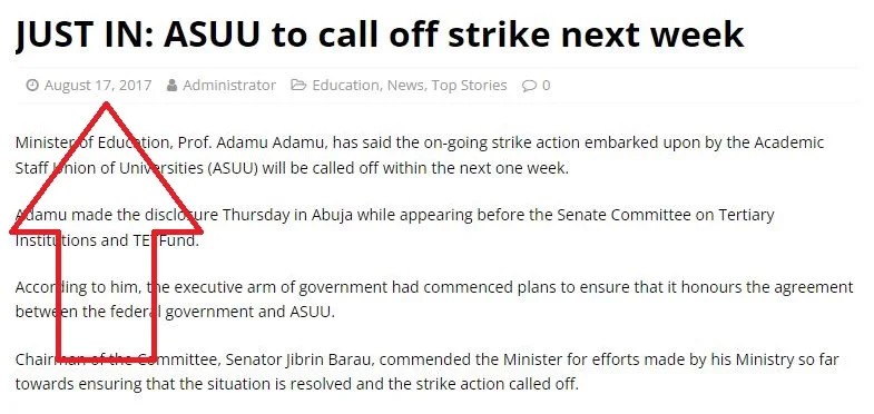 blueprint says asuu will call off strike next week