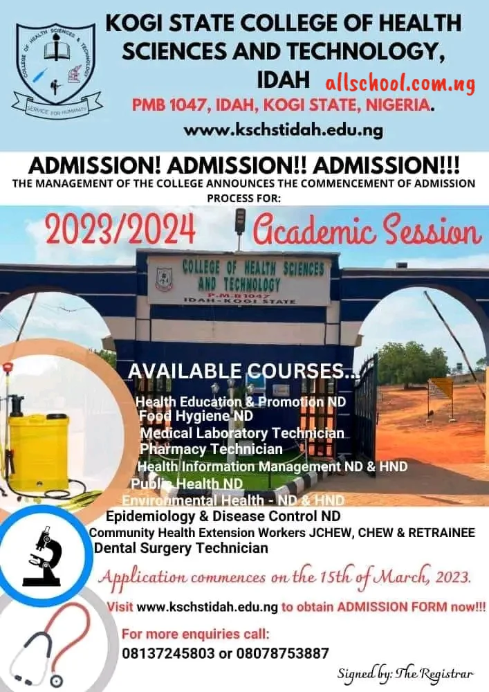 Kogi State College of Health Form for 2023