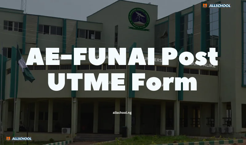AE-FUNAI Post utme Form