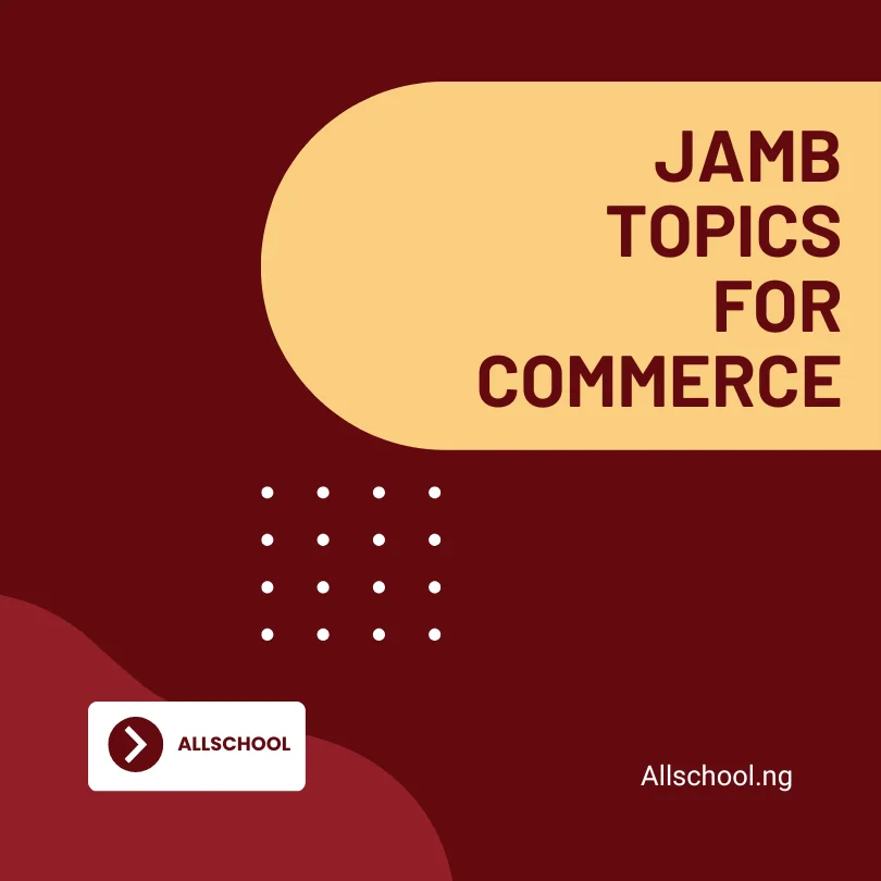 JAMB Topics for Commerce