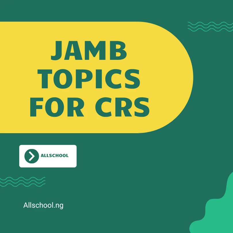JAMB Topics for CRS